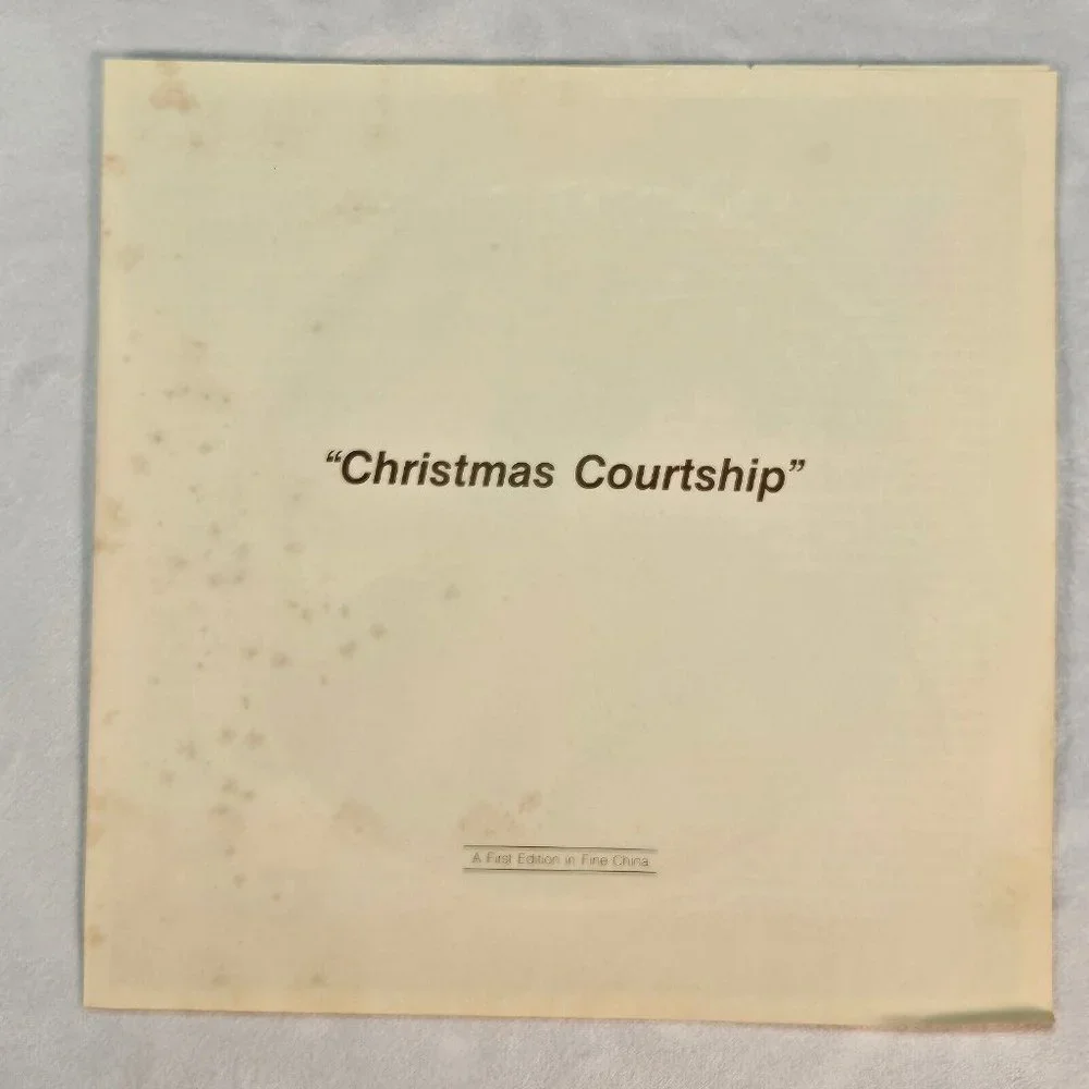 Vintage Norman Rockwell Christmas Courtship 1982 Collectors Plate NIB+COA (J71)